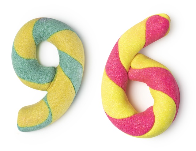 シックス バブルバー ブルー＆イエロー（バブルバー）：左シックス バブルバー イエロー＆レッド（バブルバー）：右