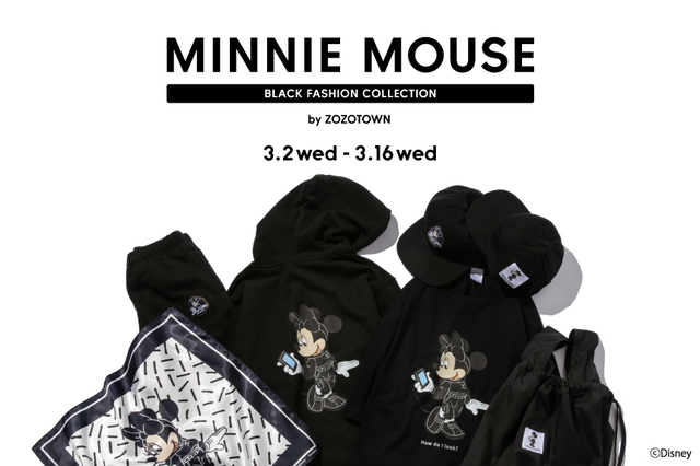 MINNIE MOUSE BLACK FASHION COLLECTION by ZOZOTOWN
