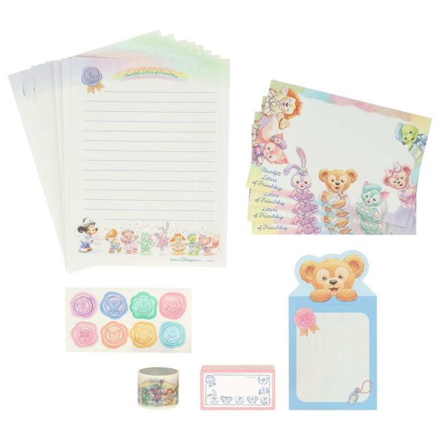 レターセット 2,900円|東京ディズニーシー「ダッフィー&フレンズのハートフェルト・レターズ・オブ・フレンドシップ」グッズ|発売日:2025年1月8日(木)