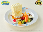 「秘密のソースと彩りフルーツのごきげんなケーキ」＜1,780円（税込）＞【『スポンジ・ボブ』のテーマカフェ「CAFE Secret Recipe」がオープン】
