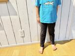 【らくらく動けるコーデュロイレギンスパンツ（キッズ）】身長110cmで110サイズがぴったり