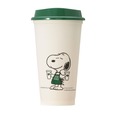 【PEANUTS™+STARBUCKS™】全国のスターバックス店舗(一部除く)にて発売「PEANUTS リユーザブルカップ ホワイト 473ml」¥800
