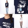 ディズニーキャラクター トレーナー＆パンツ ミッキー シャギー＆フランネル異素材 レディース