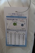 シン・呼吸するインナーカップ付きタンクトップ　のサイズ表