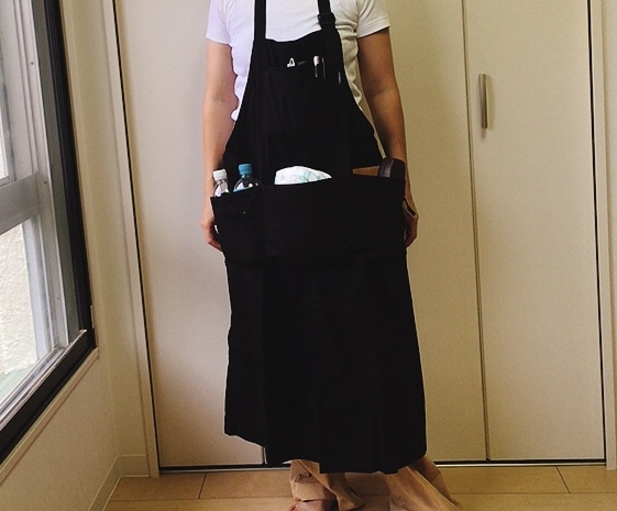【耐久撥水リップストップエプロン】もちろん大量に入れると重いです