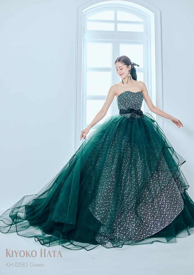 【クラウディア】KIYOKO HATA（キヨコハタ）新作ウェディングドレス｜KH-0585_Green