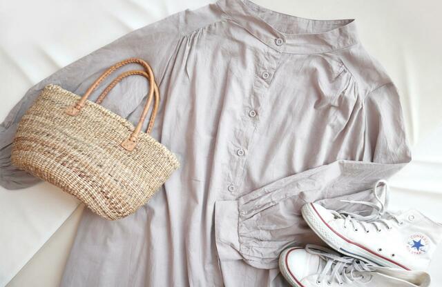 【DAY CLOSET 羽織れる2WAYパフスリーブナチュラルフレアシャツワンピ】1枚で着てもばっちりサマになります