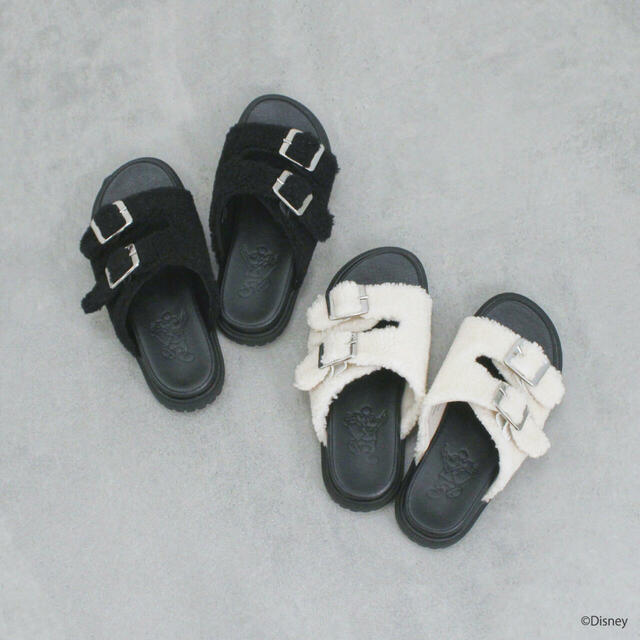 【Disney】ミッキー&フレンズ/ボアサンダル ¥4,290