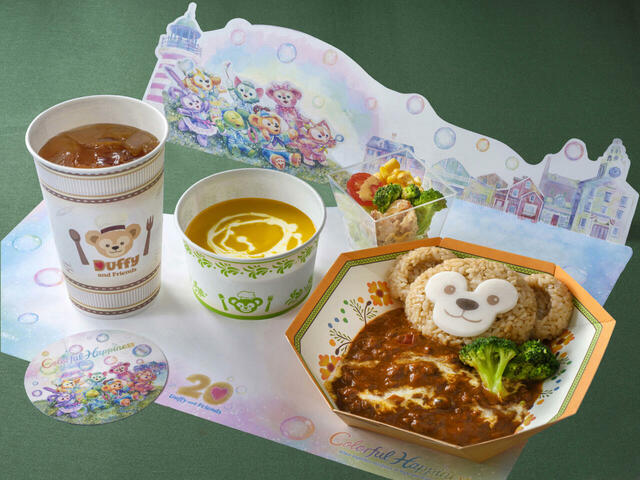 ダッフィーのスペシャルセット 2,380円｜「ダッフィー＆フレンズ20周年：カラフルハピネス」メニュー｜販売店舗：東京ディズニーシー「ミゲルズ・エルドラド・キャンティーナ 」｜販売期間：2025年11月4日（火）〜2026年1月7日（水）