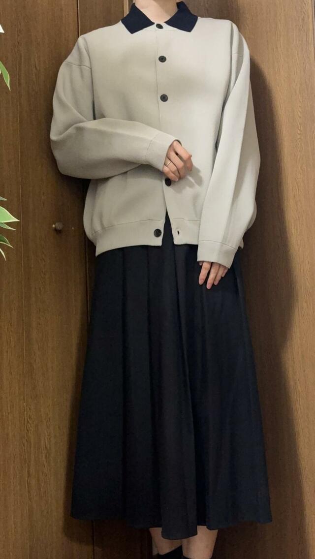 【ユニクロ　メリノポロセーター】アウターを重ねれば冬もOK！ロングシーズン着やすいアイテムです