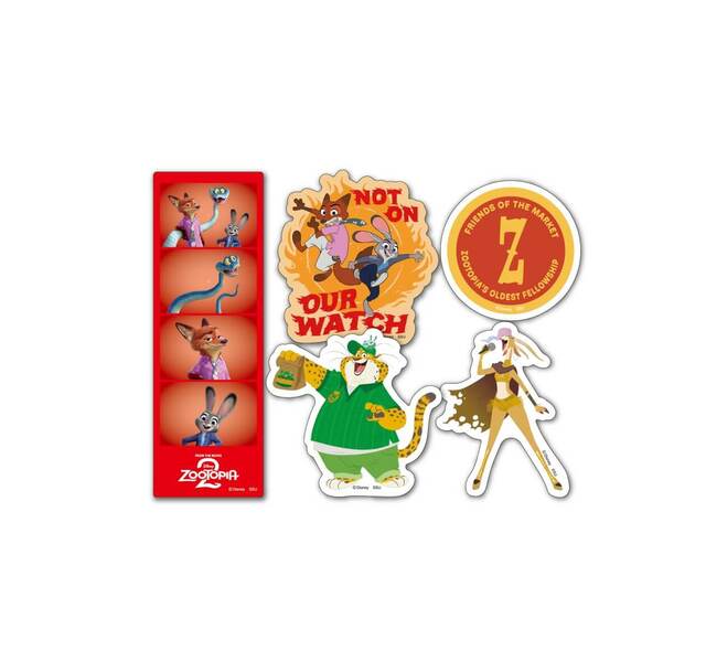 K賞：ステッカーセット｜Happyくじ『ズートピア2』