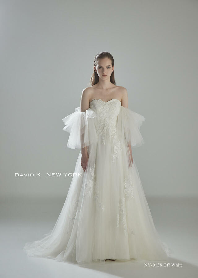 クラウディア｜「DAVID K NEW YORK（デヴィッド ケイ ニューヨーク）新作ウェディングドレス｜NY-0138_Offwhite