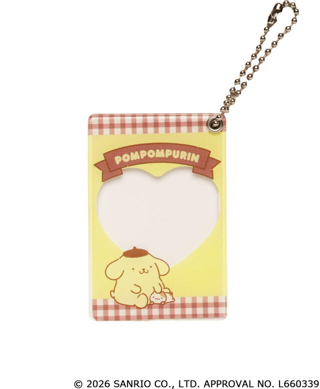 【サンリオ カプセルトイ「いつも一緒フレームキーチェーン Part.1」】ポムポムプリン