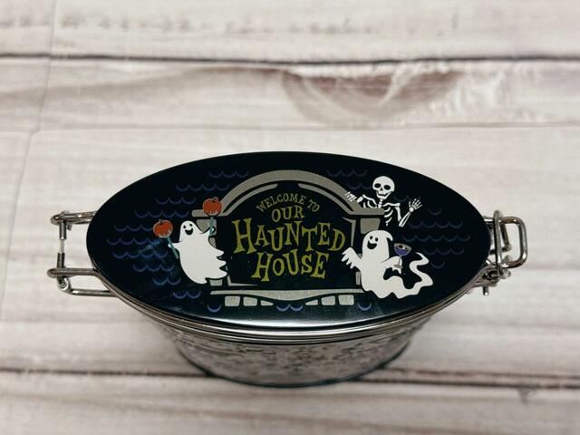 【カルディ ハロウィンキャニスター缶】蓋部分にもかわいいイラスト入り♪