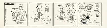 「ピーナッツ」原画）1977年2月5日）