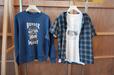 KIDS ウルトラストレッチスウェットシャツ（長袖）¥1500、 KIDS シアサッカーチェックシャツ（半袖）￥1,500 、KIDS エアリズムコットングラフィックTシャツ（半袖）￥990  、KIDS シアサッカーチェックシャツ（半袖）￥1,500 、KIDS エアリズムコットングラフィックTシャツ（半袖）￥990 