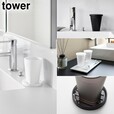 【山崎実業 towerシリーズ新アイテム】タンブラー&スタンキャップ タワー／コースターやフタとして使えるスタンキャップ付き♪