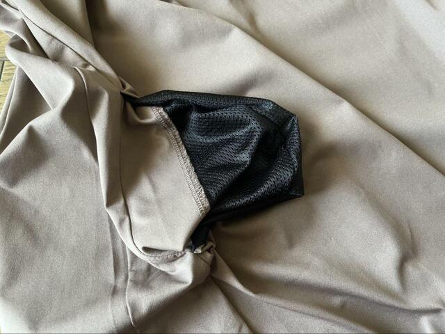 【ワークマン レディースドライサイドポケットバルーンスリーブワンピース】ポケットの裏地はジャージ素材でしっかりしています