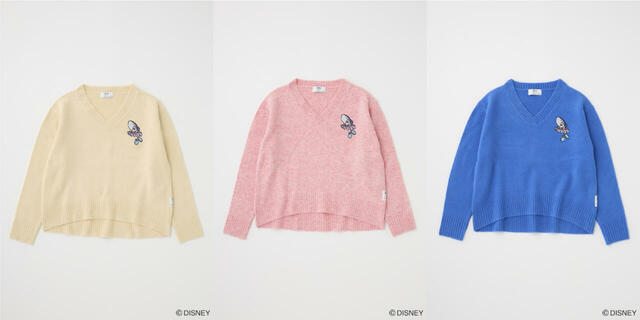 MD OT BULKY V-NECK TOPS ￥11,000｜「Disney SERIES CREATED by MOUSSY」2024AW YOUNG OYSTER COLLECTION