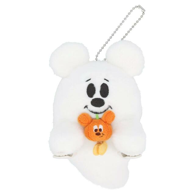 くっつきぬいぐるみ 2,300円|「こわがりおばけちゃん」と「かぼランタン」が描かれたグッズ|東京ディズニーリゾート「ディズニー・ハロウィーン」|販売店舗:東京ディズニーランド「ディズニー&カンパニー」、東京ディズニーシー「エンポーリオ」|発売日:2026年9月15日(火)
