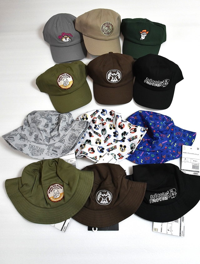 【ワークマン】Disneyプリントバケットハットとキャップ
