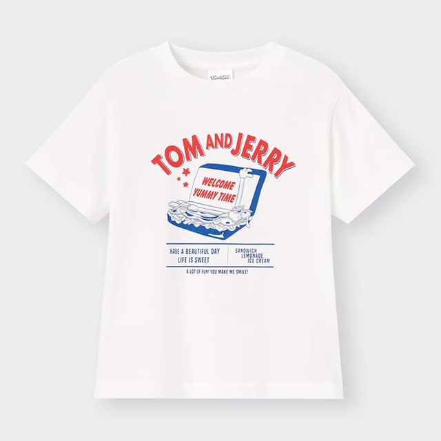 KIDS(男女兼用)グラフィックT(半袖) ¥990｜GU「トムとジェリー」コレクション