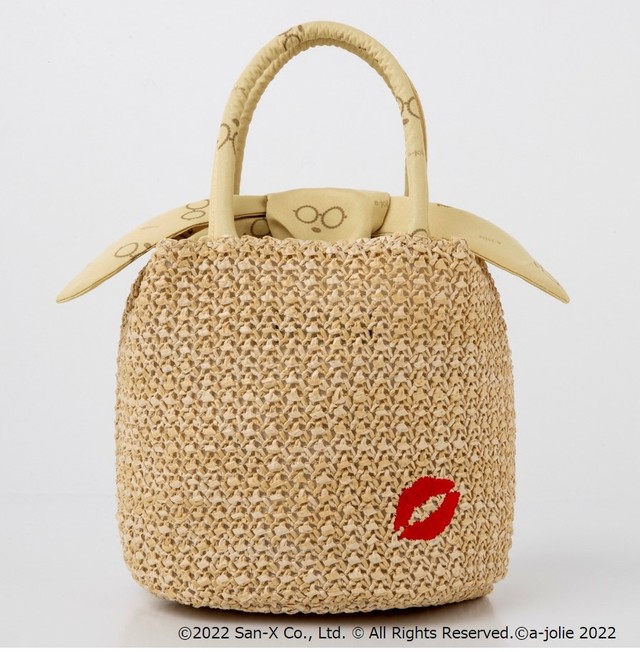 【すみっコぐらし×アジョリー かごバッグ】リップ刺繍がおしゃれ!