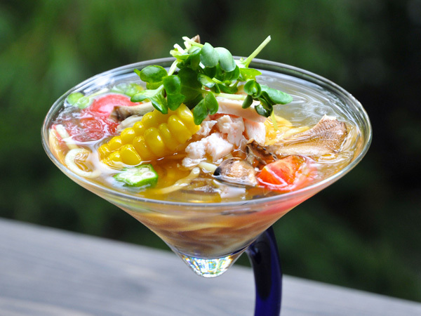 岐阜：小川屋別館　ゆらぎ　ーYURAGIー 「海洋深層水のジュレ入りスープサラダ」