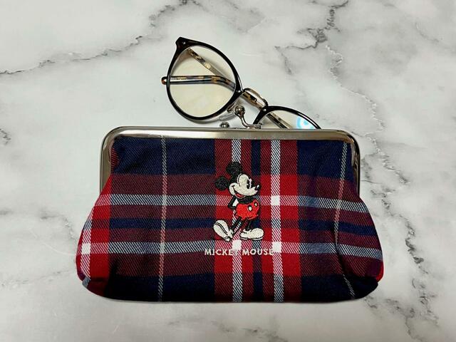 秋ファッションに使いたい小物のメガネも♪『SPRiNG 10月号』付録：MICKEY MOUSE（ミッキーマウス）横長がま口ポーチ