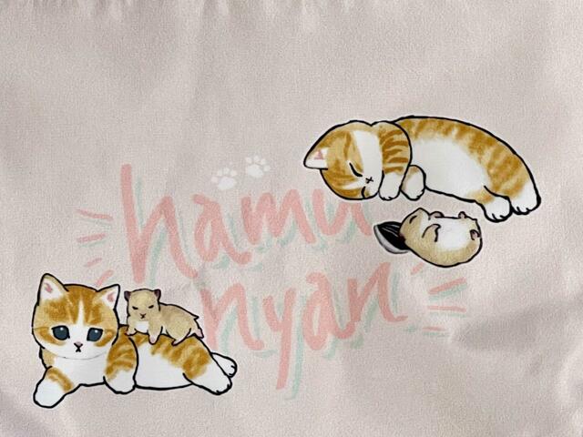 【アベイル】表側はにゃんことハムスターがくつろいでいるイラスト♪