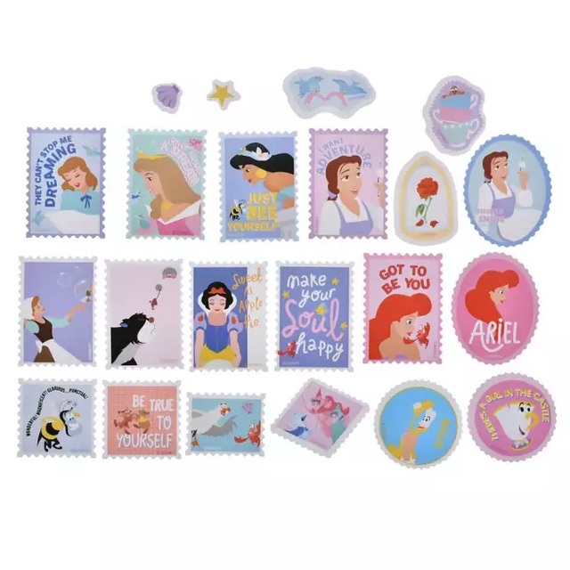 ディズニーキャラクター シール・ステッカー フレーク 切手風 ディズニープリンセス Sticker Collection 700円