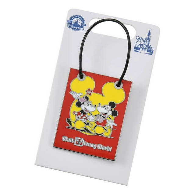 ミッキー＆ミニー ピンバッジ ショッピングバッグ型 Walt Disney World 50th Celebration 1,540円