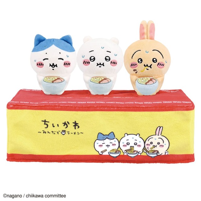 【一番くじ ちいかわ ～みんなでラーメン～】ラストワン賞：「郎」ティッシュケース 約25cm