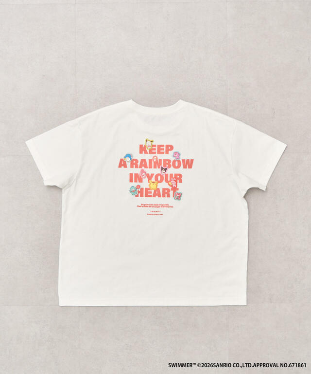 STRIPE CLUB サンリオ「サマーコレクション」ステッカー風デザインTシャツ(¥3,490)