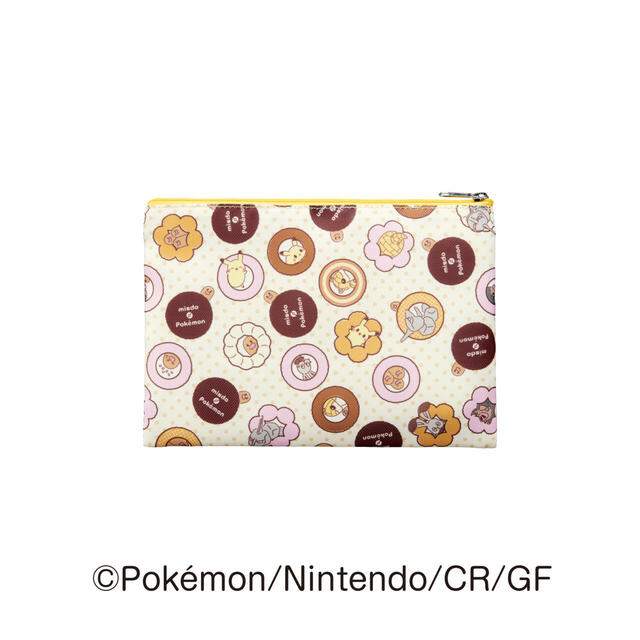 「ポーチ」＜サイズ：縦約15cm×横約22cm＞【【ミスド×ポケモン】“ドーナツ35個分＋ポケモングッズ＋幻のポケモン”がゲットできる「ミスド福袋 2025」予約開始！】