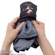 『SNOOPY CHEER ECOBAG BOOK BLACK』裏返したバッグをクシュクシュと巾着に押し込んで収納完了！