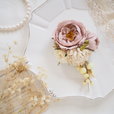 カップ咲ローズのコサージュ　*antique　pink*／petitepoche753／3,200円