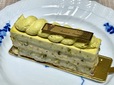 【Atelier Y】プラリネピスターシュ。「ピスタチオ好きなので、ピスタチオをたくさん使ったこのケーキに感激しました」（地元のスイーツ女子Aさん）