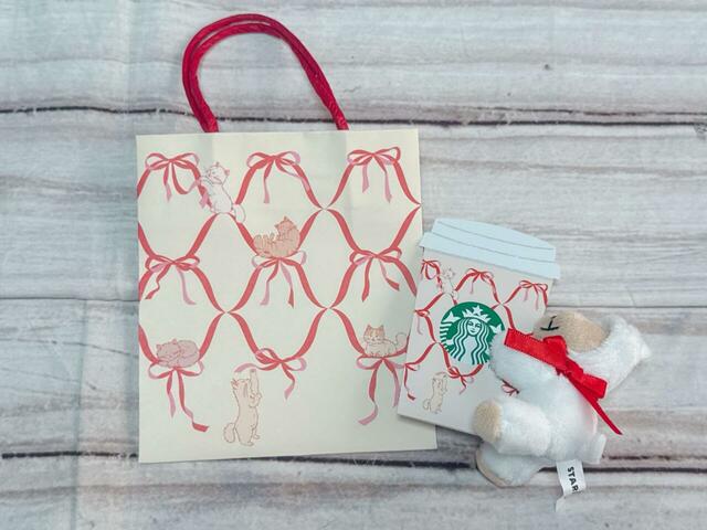 ショッパーとギフトカード、ベアリスタスタンドのセット