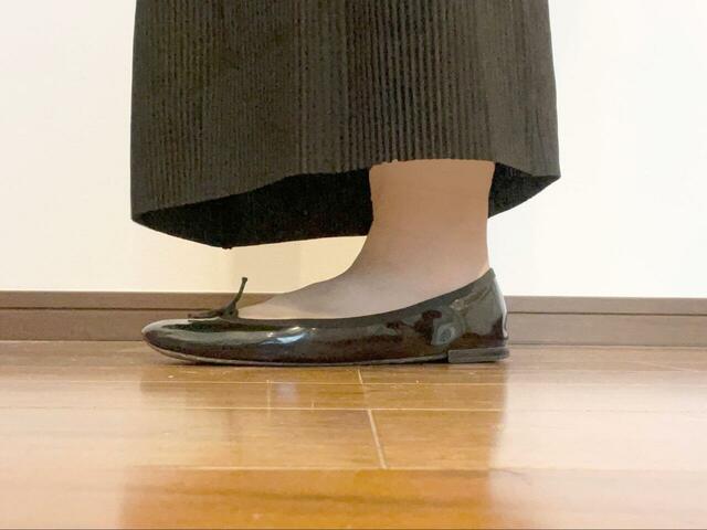 【GLOBAL WORK 多機能プリーツIラインスカート】身長167cm・REGULARサイズ着用。サイズはREGULARとSHORTがあります