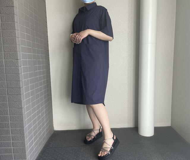 【ワークマン レディースブレスシャツワンピース】全身ワークマンコーデ