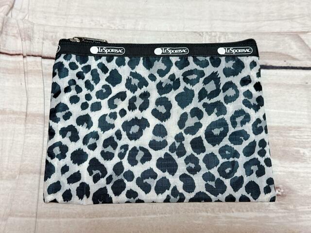 【付録：LeSportsac レオパード柄ポーチセット】サイズ：＜大＞（約）縦15×横20cm