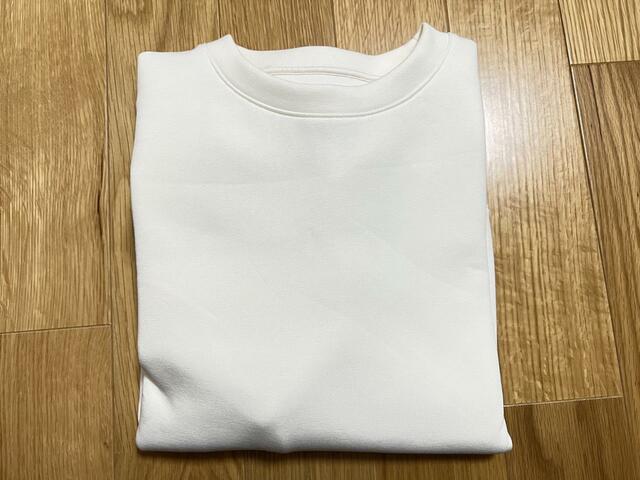 【無印良品 二重編みスウェットシャツ】ハリのある生地感