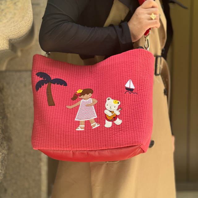 【familiar×ピオヌンナル第三弾／voyage】ショルダーバッグとしても使える2WAY仕様！