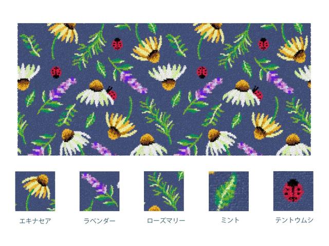 ハンカチ（グレイッシュブルー）各￥2,750(税込) 約25×25cm「コスメキッチン」コラボレーション