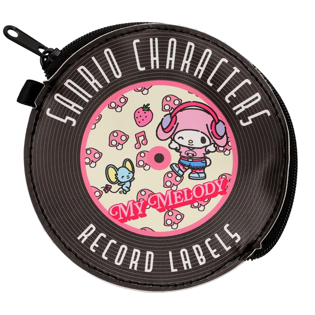 サンリオキャラクターズ レコード盤風フラットポーチ「マイメロディ」