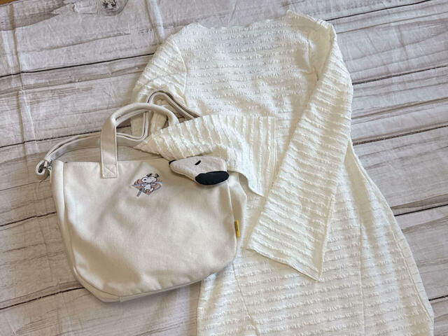 ニットのロングワンピースに合わせてみました！