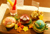 キキ＆ララ・マイメロディ40thアニバーサリーカフェ／みんなでパーティーしよ・種類たくさんピンチョス（黒点はハート）