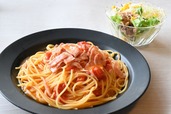【フレッシュトマトとベーコンのパスタ】お店で食べるようなパスタになりました♪