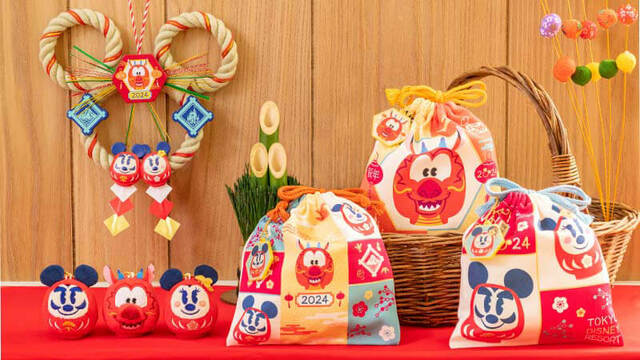 お正月スペシャルグッズ|東京ディズニーリゾート40周年“ドリームゴーラウンド”|発売日:2023年12月1日(金)|販売店舗:東京ディズニーランド「ディズニー&カンパニー」、東京ディズニーシー「エンポーリオ」